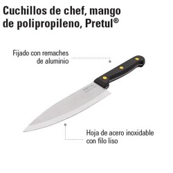 Cuchillo de Chef Mango de Polipropileno PRETUL
