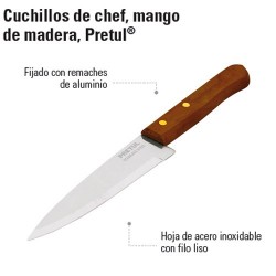 Cuchillo de Chef Mango de Madera PRETUL