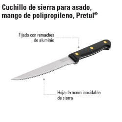Cuchillo de Sierra Mango de Polipropileno PRETUL