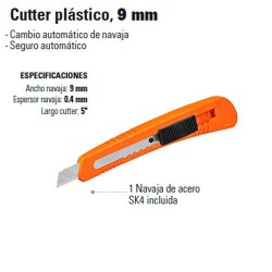 Cutter Plástico 9 mm TRUPER