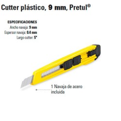 Cutter Plástico 9 mm PRETUL
