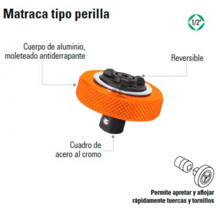 Matraca Tipo Perilla 1/2" TRUPER