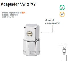 Adaptador 1/2" x 3/4" TRUPER