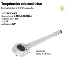 Torquímetro Micrométrico 3/4" TRUPER