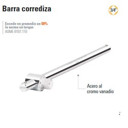 Barra Corrediza 3/4" TRUPER