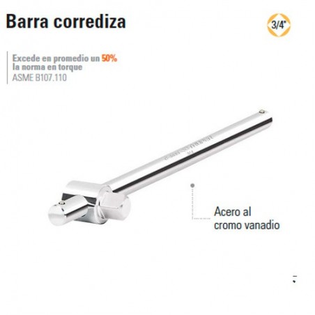 Barra Corrediza 3/4" TRUPER