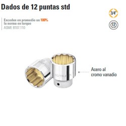 Dado de 12 Puntas STD 3/4" TRUPER