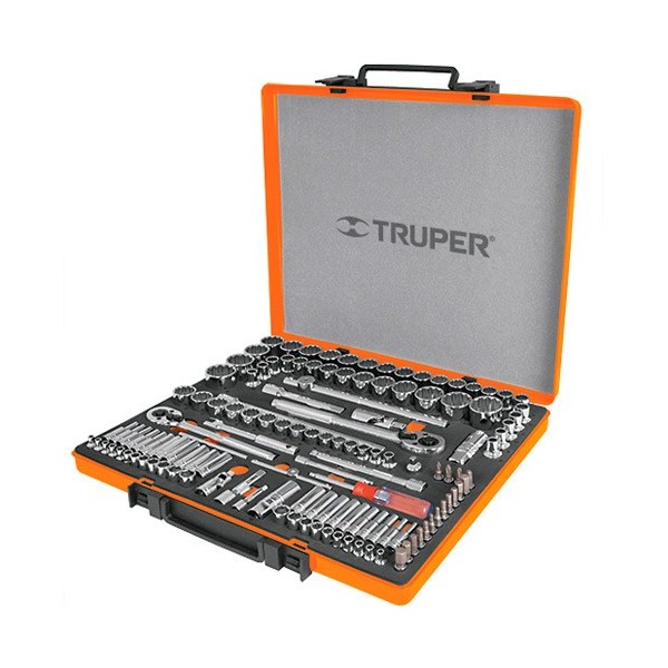 Juego de Dados 135 Piezas Mixto 1/4" 3/8" y 1/2" TRUPER Juego de Dados 135 Piezas Mixto 1/4" 3/8" y 1/2" TRUPER