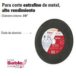 Disco Abrasivo Para Corte Extrafino de Metal Alto Rendimiento TRUPER