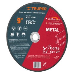 Disco Abrasivo Para Corte de Metal Uso General TRUPER