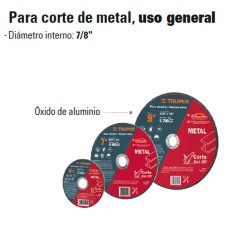 Disco Abrasivo Para Corte de Metal Uso General TRUPER