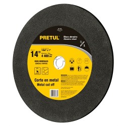 Disco Abrasivo Para Corte de Metal 14" Para Maquina Cortadora de Metales Uso General PRETUL