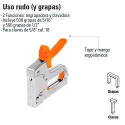 Engrapadora Tipo Pistola Uso Rudo TRUPER