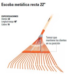 Escoba Metálica Recta 22" TRUPER