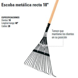 Escoba Metálica Recta 18" TRUPER