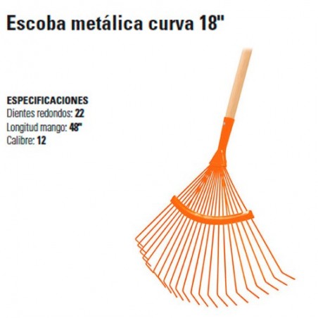 Escoba Metálica Curva 18" TRUPER