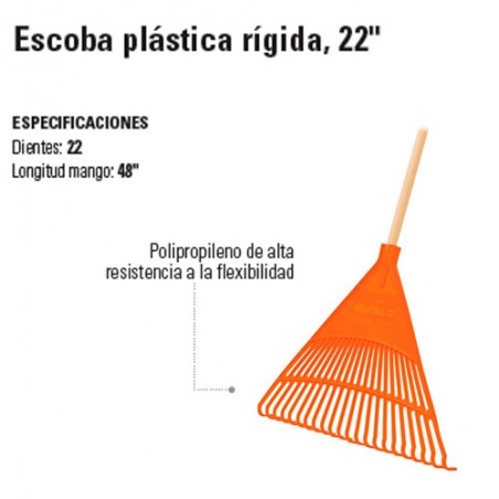 Escoba Plástica Rígida 22" TRUPER