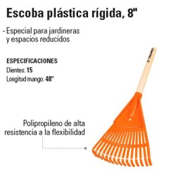 Escoba Plástica Rígida 8" TRUPER