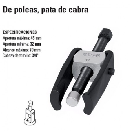 Extractor de Poleas Pata de Cabra TRUPER