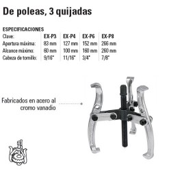 Extractor de Poleas 3 Quijadas TRUPER