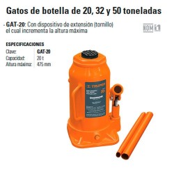 Gatos de Botella de 20, 32 y 50 Toneladas TRUPER