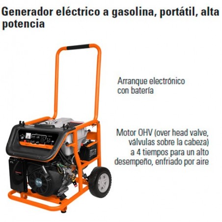 Generador Eléctrico a Gasolina Portátil Alta Potencia TRUPER