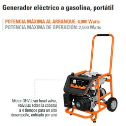 Generador Eléctrico a Gasolina Portátil 6.5 HP TRUPER