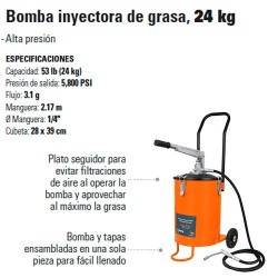 Bomba Inyectora de Grasa 24 Kg TRUPER