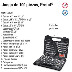 Juego de Herramienta 100 Piezas PRETUL