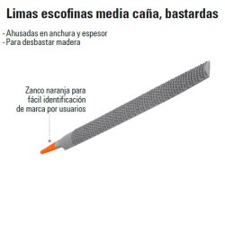 Lima Redonda Media Caña Bastarda TRUPER