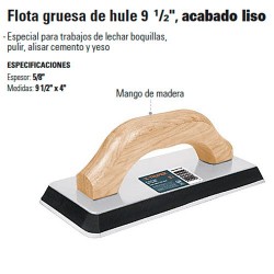 Flota Gruesa de Hule 9 1/2" Acabado Liso TRUPER