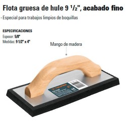 Flota Gruesa de Hule 9 1/2" Acabado Fino TRUPER