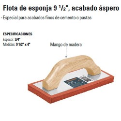 Flota de Esponja 9 1/2" Acabado Áspero TRUPER