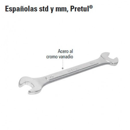 Llave Española STD y MM PRETUL