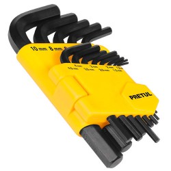 Juego de 9 llaves torx con organizador abatible, Truper