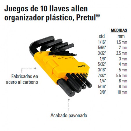 Juego de 10 Llaves PRETUL