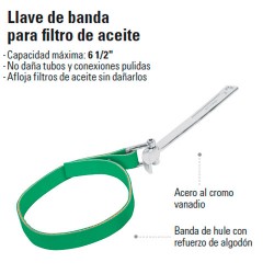 Llave de Banda para Filtro de Aceite TRUPER