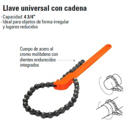 Llave Universal con Cadena TRUPER