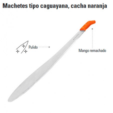 Machetes Tipo Caguayana Cacha Naranja TRUPER