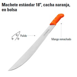 Machete Estándar 18" Cacha Naranja TRUPER