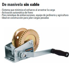 Malacate de Manivela Sin Cable TRUPER