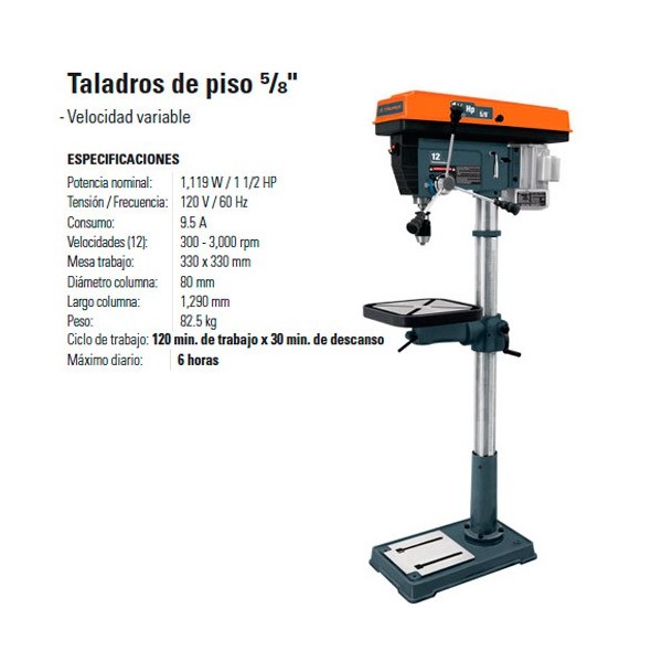 Taladro de Piso 5/8" TRUPER