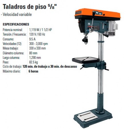 Taladro de Piso 5/8" TRUPER