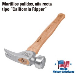 Martillo Pulido Uña Recta Tipo "California Ripper" TRUPER