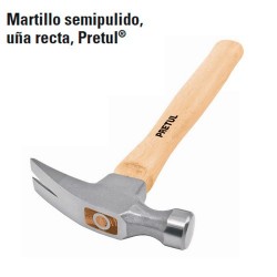 Martillo Semipulido Uña Recta PRETUL