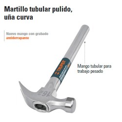 Martillo Tubular Pulido Uña Curva TRUPER