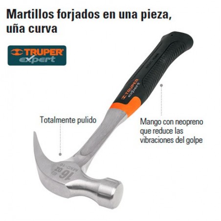 Martillos Forjados en Una Pieza Uña Curva TRUPER