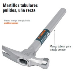 Martillo Tubular Pulido Uña Recta TRUPER