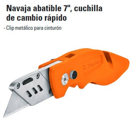 Navaja Abatible 7" Cuchilla de Cambio Rápido TRUPER