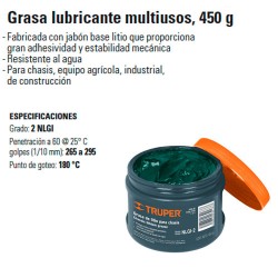 Grasa Lubricante Multiusos 450g. TRUPER